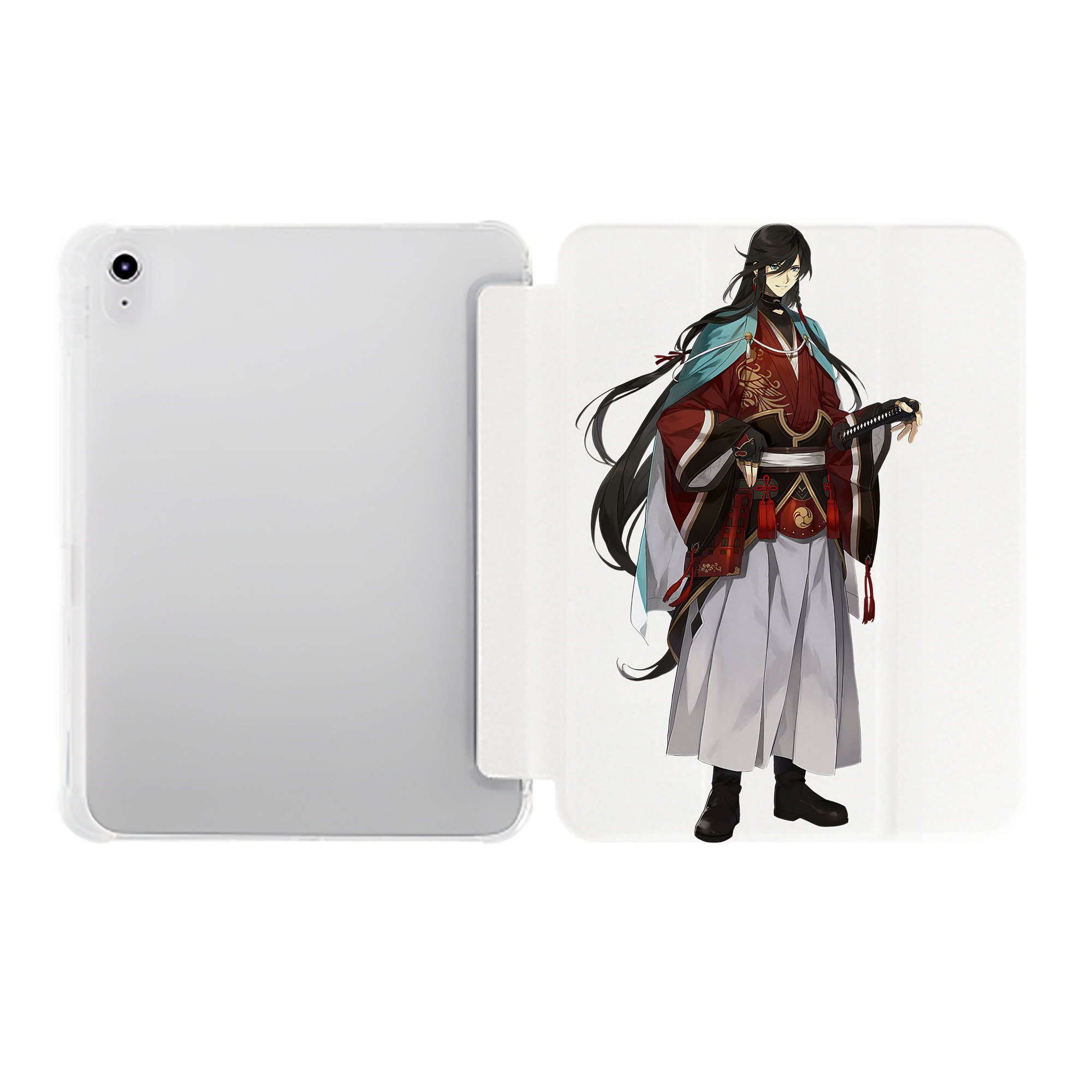 （画像用） 刀剣乱舞 Touken Ranbu IPad ケース ペン収納付き 三つ折りスタンド PUレザー×シリコン 対応機種9.5/10.5/10.9インチ